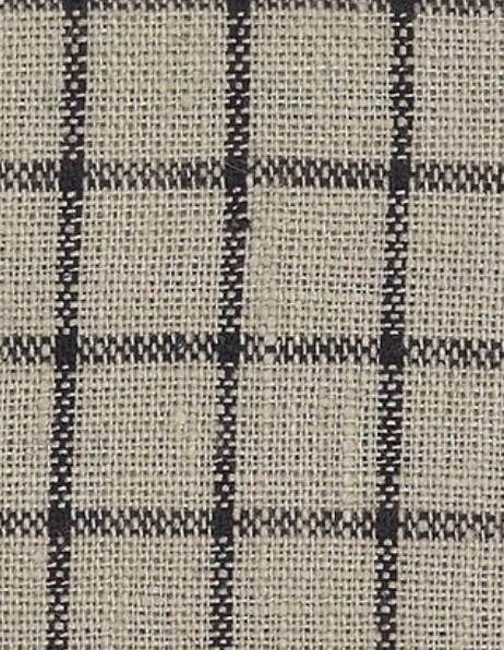 Fog Linen, Japanese Linen Kitchen Towel, ivory & navy grid, - Placewares