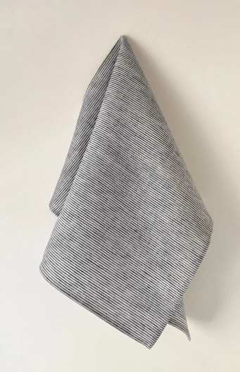 Fog Linen, Japanese Linen Kitchen Towel, white seersucker, - Placewares