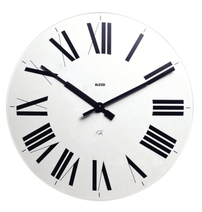 Alessi, Firenze Wall Clock, White- Placewares