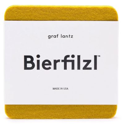 Graf Lantz, Square Solid German Felt Coasters, 4-Pack, - Placewares
