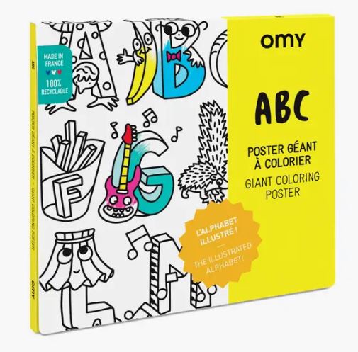 OMY, ABC Giant Coloring Poster, - Placewares