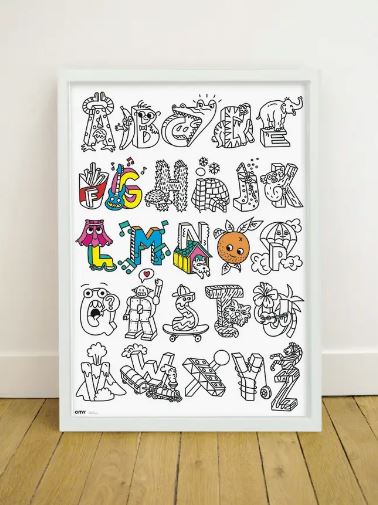 OMY, ABC Giant Coloring Poster, - Placewares