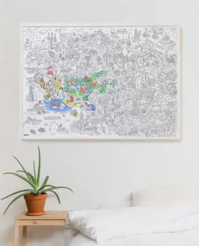 OMY, Atlas Giant Coloring Poster, - Placewares