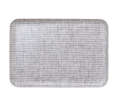 Fog Linen, Japanese Linen Coated Tray, gray houndstooth - assorted sizes, - Placewares