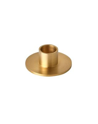 Fog Linen, Handmade Brass Candle Holders, Round- Placewares