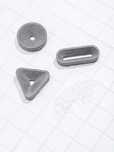Fruitsuper, Charcoal Gray Concrete Soap + Sponge Stands, - Placewares