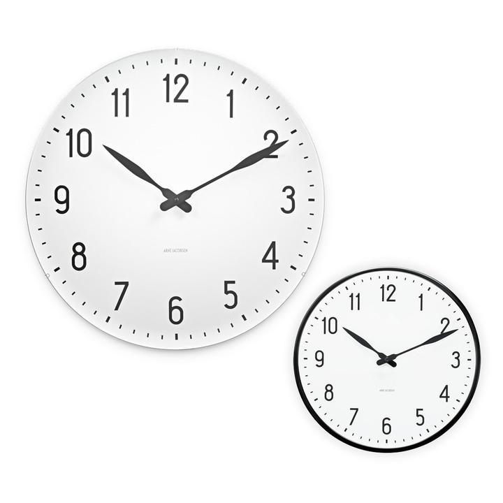 Arne Jacobsen, Arne Jacobsen Station Wall Clock, Ø 18.9" / White- Placewares