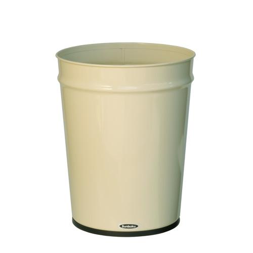 Bunbuku, Painted Steel Tapered Wastebasket, 3 gal - Ivory, Ivory- Placewares