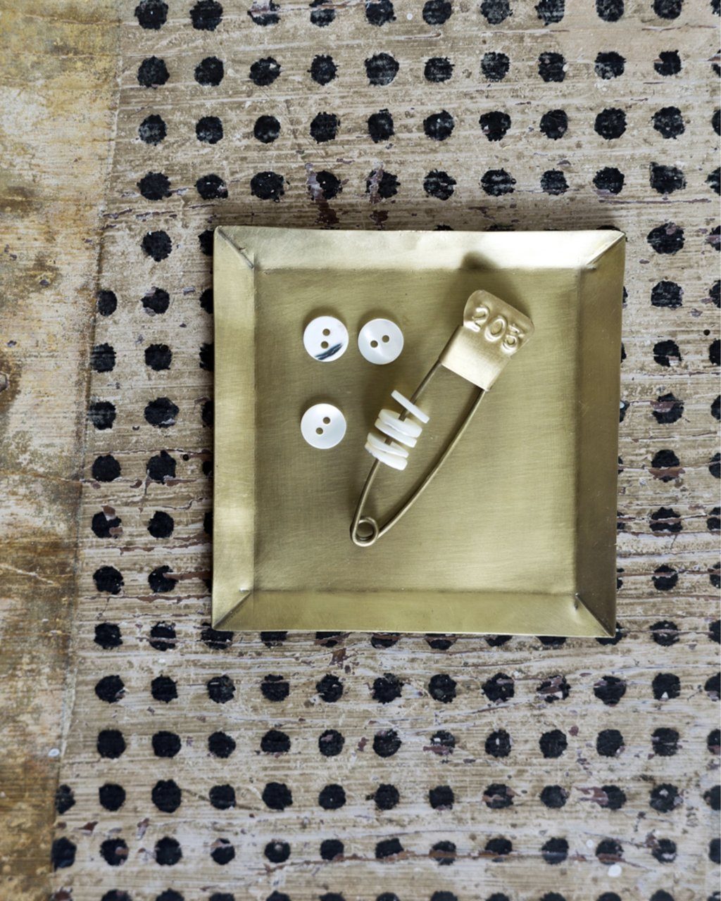 Fog Linen, Handmade Brass Number Pin, - Placewares