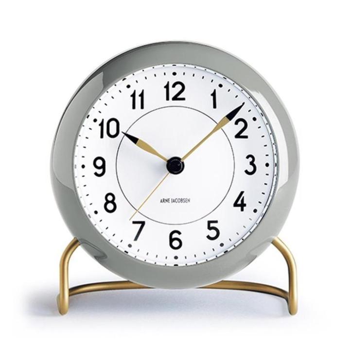 Arne Jacobsen, Arne Jacobsen Station Alarm Clock, assorted colors, Grey- Placewares