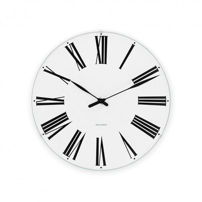 Arne Jacobsen, Arne Jacobsen Roman Wall Clock, Ø 11.4" / White- Placewares