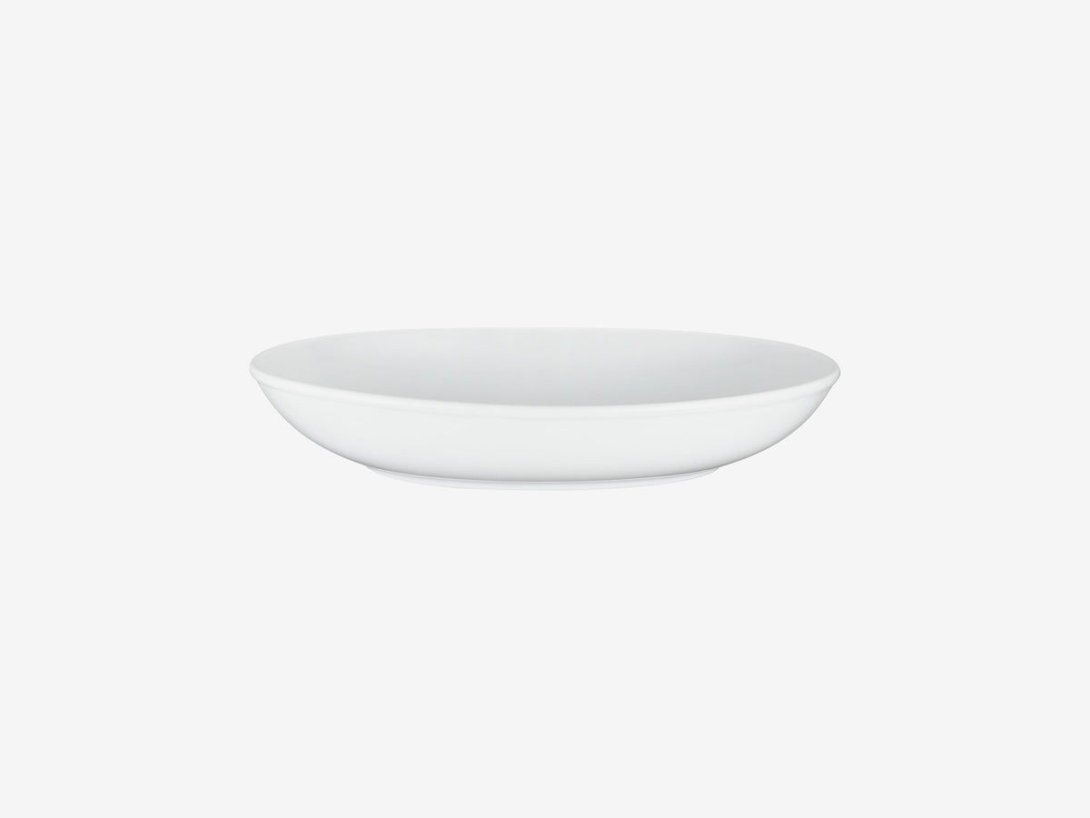 Common, Japanese White Porcelain Oval Bowl & Plate, Bowl - 11 x 8 ¼ x 1 ½" / White- Placewares