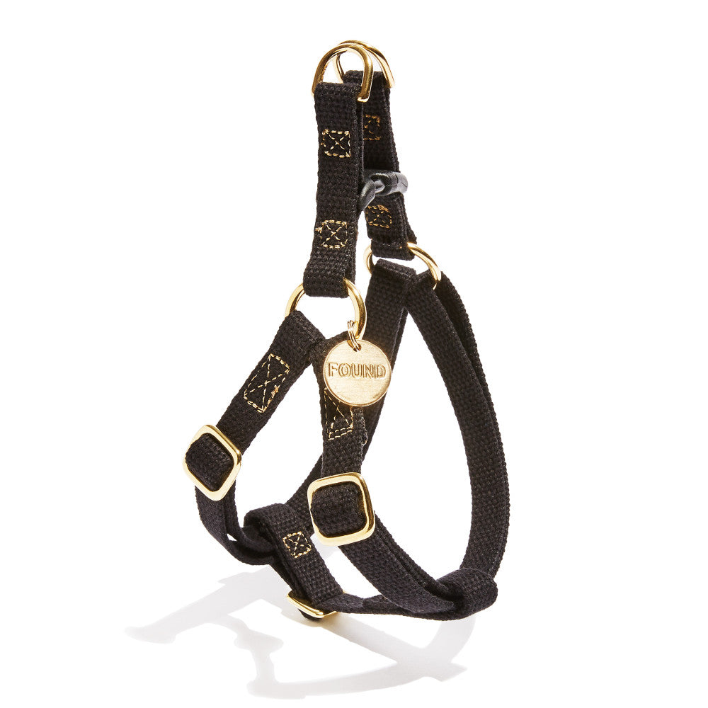 Found My Animal, Industrial Strength Cotton Pet Harness - Black, X-Small / Black- Placewares