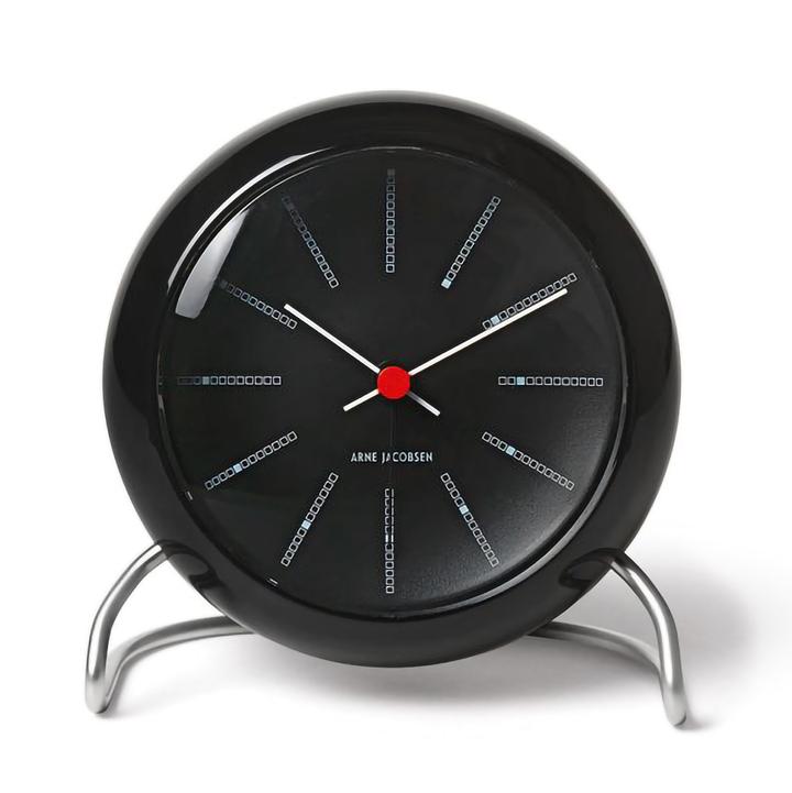 Arne Jacobsen, Arne Jacobsen Station Banker's Alarm Clock, assorted colors, Black- Placewares