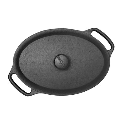 Skeppshult, Swedish Cast Iron Oval Casserole with Lid, 4 qt, - Placewares