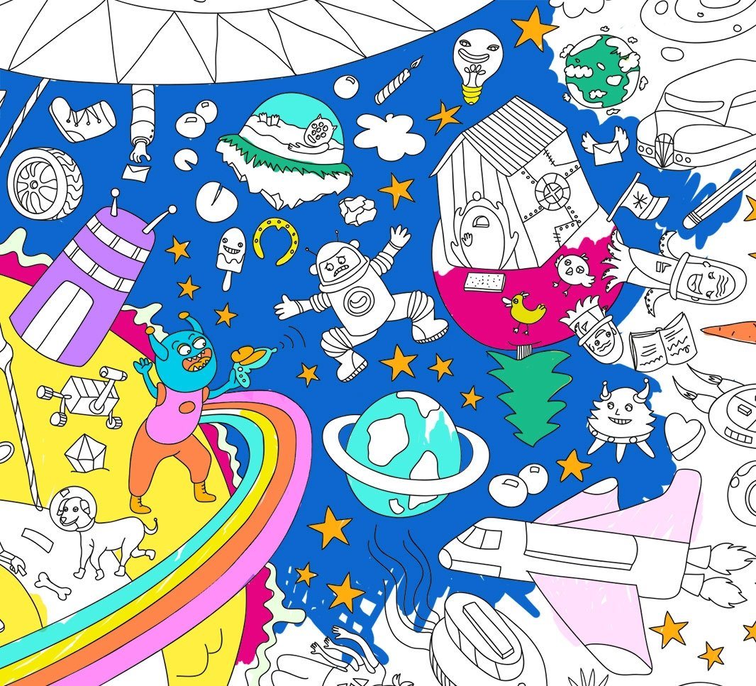 OMY, Cosmos Giant Coloring Poster, - Placewares
