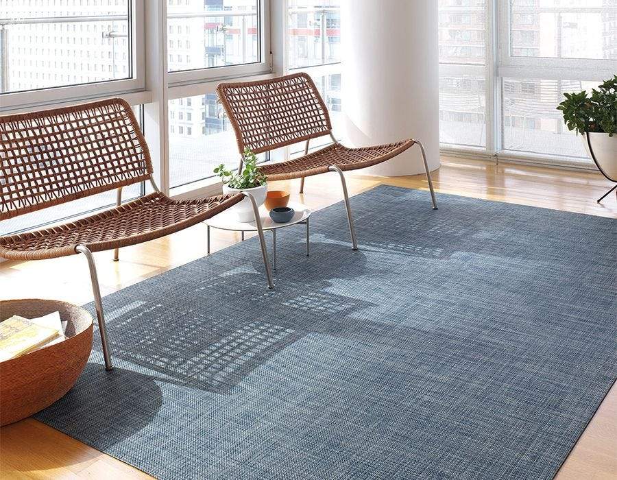 Chilewich, Basketweave Woven Floor Mats, Denim / Small (23