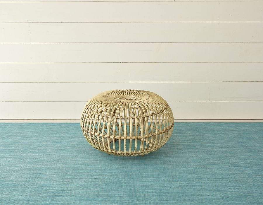 Chilewich, Mini Basketweave Woven Floor Mats, Turquoise / Small (23 x 36