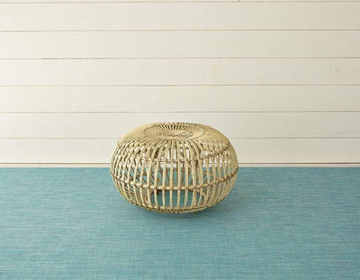 Chilewich, Mini Basketweave Woven Floor Mats, Turquoise / Small (23 x 36")- Placewares