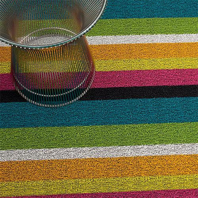 Chilewich, Bold Stripe Indoor/Outdoor Shag Doormats, - Placewares