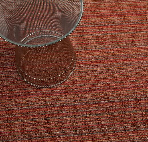 Chilewich, Skinny Stripe Indoor/Outdoor Shag Runners, Orange (24