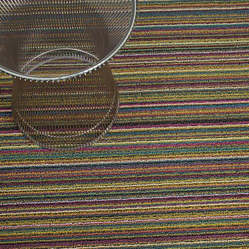 Chilewich, Skinny Stripe Indoor/Outdoor Shag Doormats, Bright Multi (18