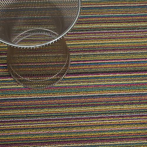 Chilewich, Skinny Stripe Indoor/Outdoor Shag Doormats, Bright Multi (18" x 28")- Placewares