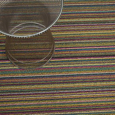 Chilewich, Skinny Stripe Indoor/Outdoor Shag Doormats, Bright Multi (18" x 28")- Placewares