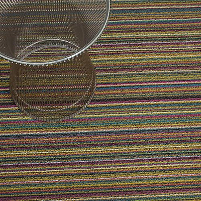 Chilewich, Skinny Stripe Indoor/Outdoor Shag Runners, Bright Multi (24" x 72")- Placewares