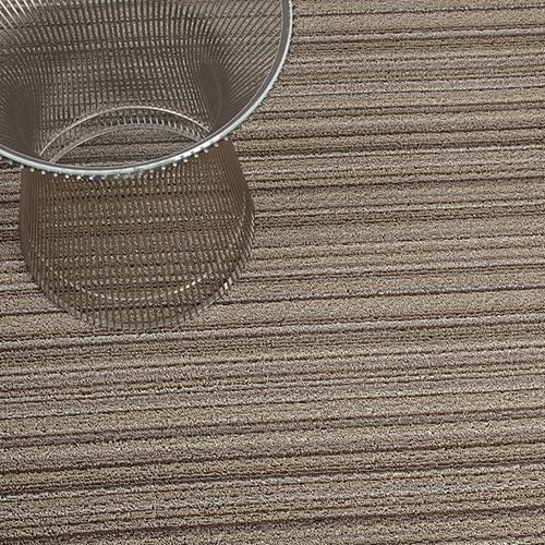 Chilewich, Skinny Stripe Indoor/Outdoor Shag Runners, Mushroom (24" x 72")- Placewares