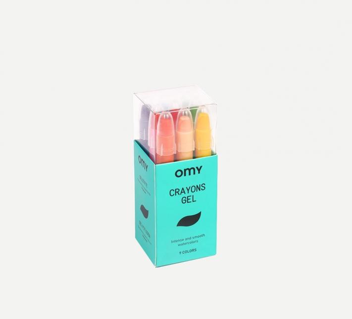 OMY, 9 Gel Crayons, - Placewares