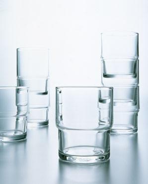 Toyo-Sasaki, HS Blue Tempered Rim Drinking Glass, 7 oz. glass, - Placewares