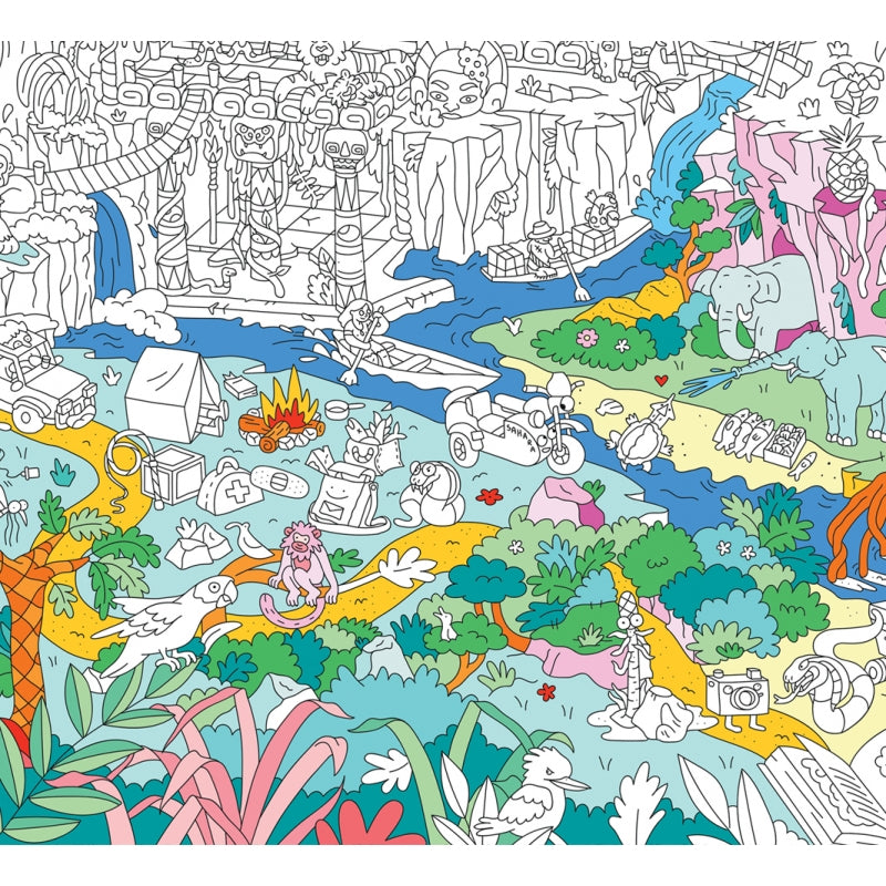 OMY, Jungle Giant Coloring Poster, - Placewares