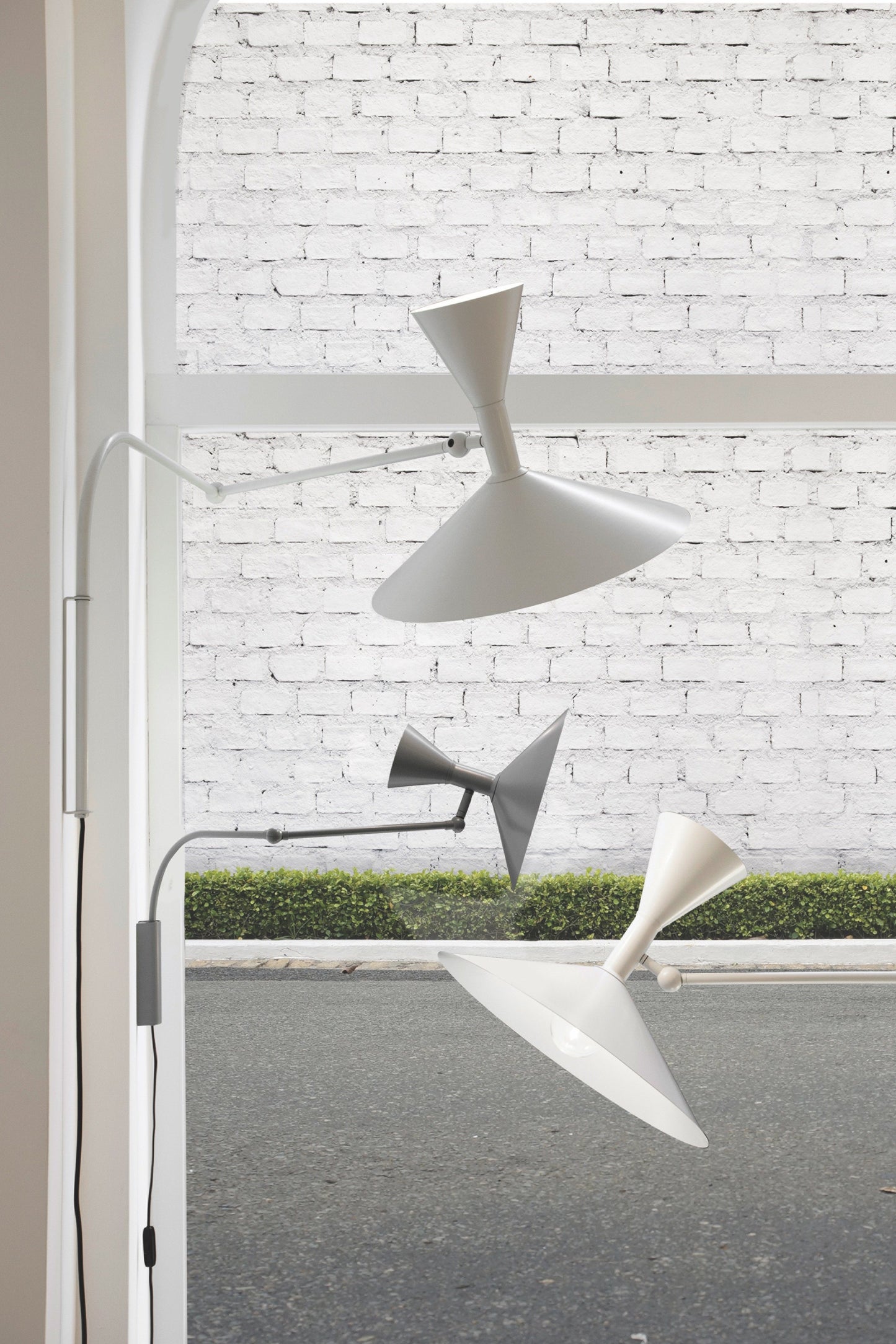 Nemo, Lampe de Marseille Wall Lamp, Whitewash- Placewares