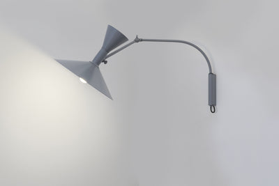 Nemo, Lampe de Marseille Mini Wall Lamp, Matte Gray/Whitewash Inside- Placewares