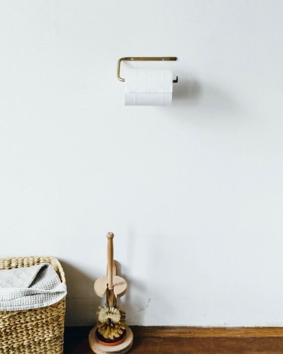 Fog Linen, Handmade Brass Toilet Paper Holder, - Placewares
