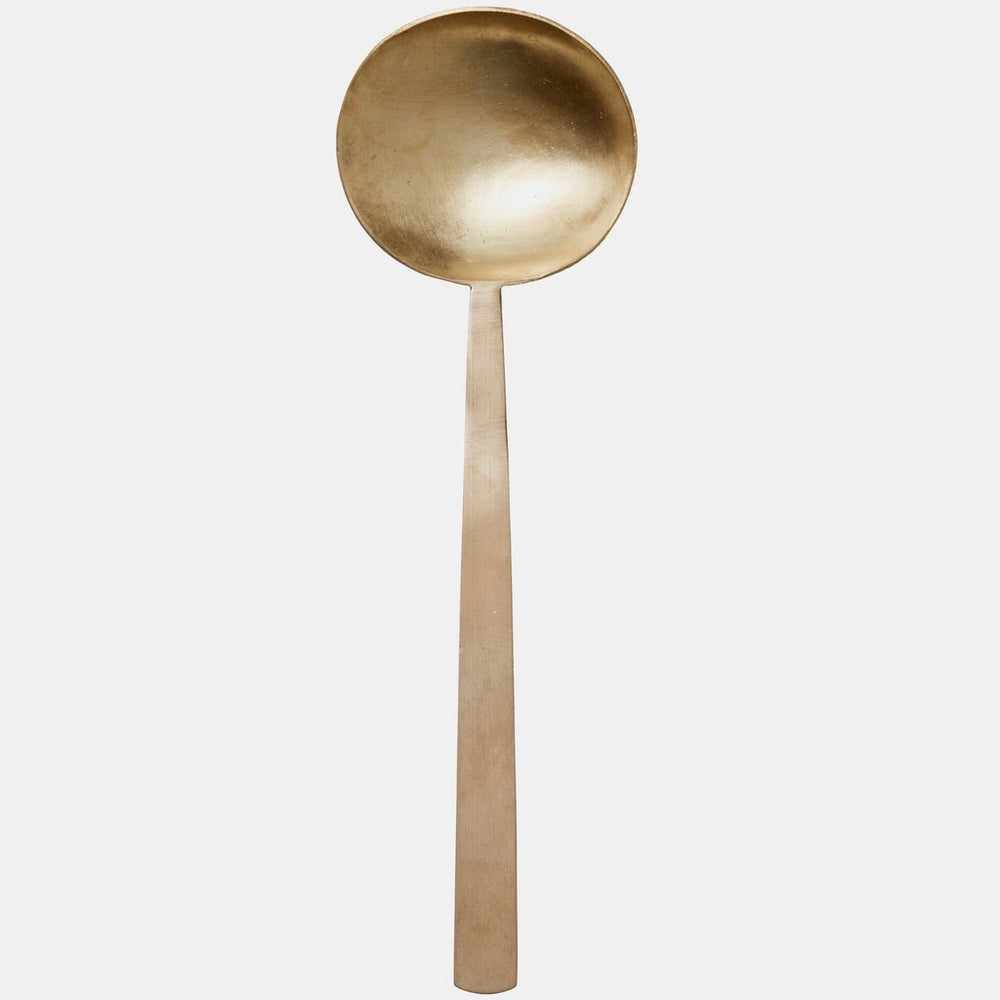 Fog Linen, Handmade Brass Round Serving Spoons, - Placewares