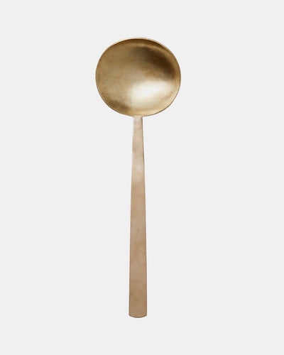 Fog Linen, Handmade Brass Round Serving Spoons, - Placewares