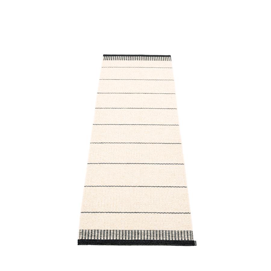 Pappelina, Belle Rug - Black, 2' x 6.5'- Placewares