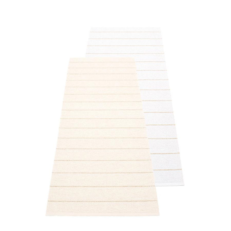 Pappelina, Carl Rug - Vanilla-White, 2.25' x 8.75'- Placewares
