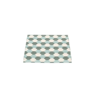 Pappelina, Dana Rug - Army-Pale Turquoise-Vanilla, 2.25' x 2'- Placewares