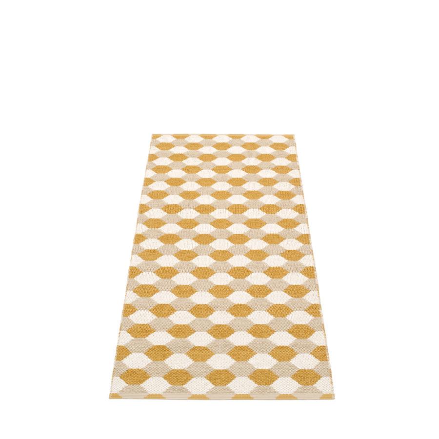 Pappelina, Dana Rug - Ochre-Beige-Vanilla, 2.25' x 5.25'- Placewares