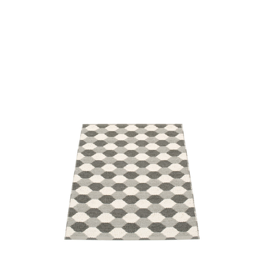 Pappelina, Dana Rug - Warm Grey-Charcoal-Vanilla, 2.25' x 3.25- Placewares