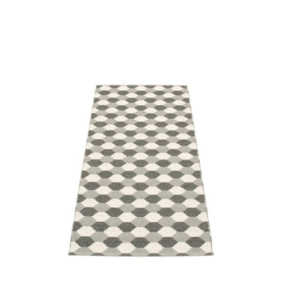 Pappelina, Dana Rug - Warm Grey-Charcoal-Vanilla, 2.25' x 5.25'- Placewares