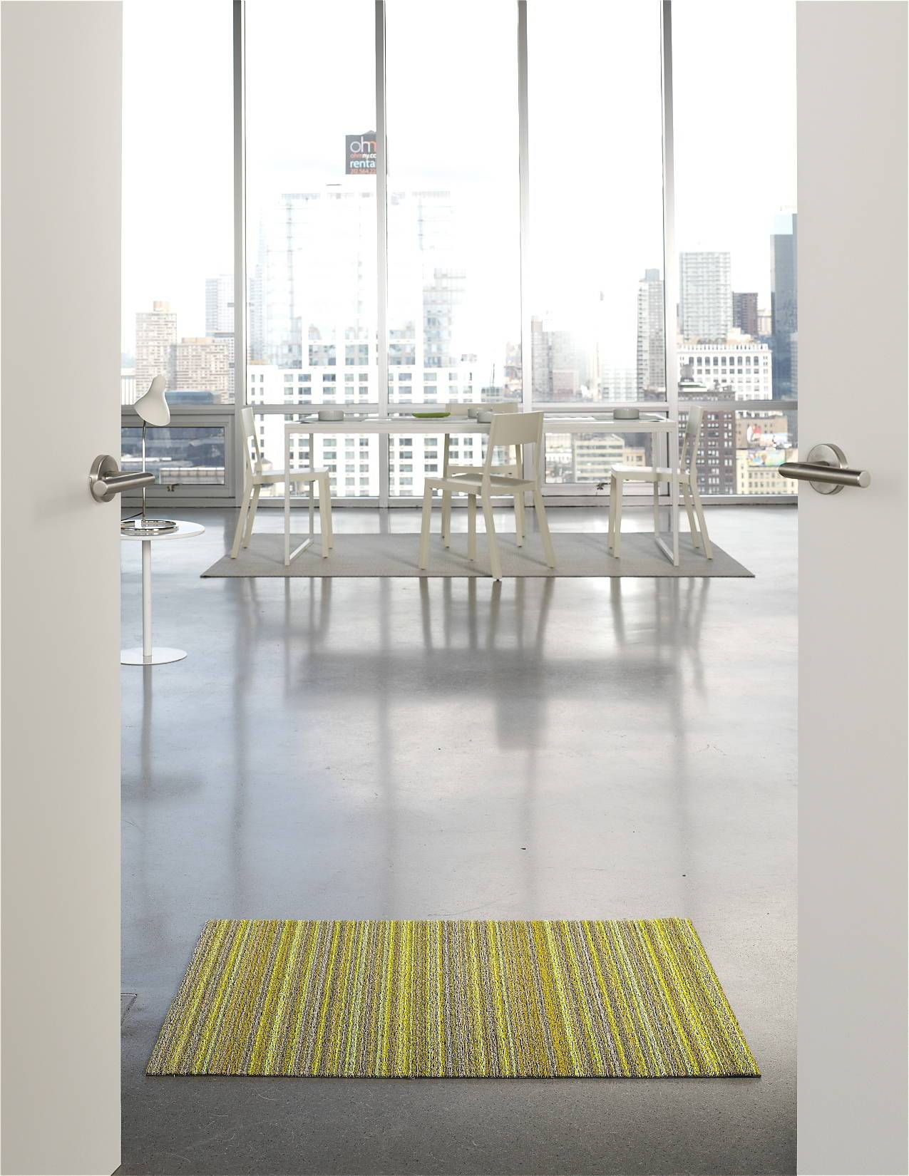 Chilewich, Skinny Stripe Indoor/Outdoor Shag Doormats, - Placewares