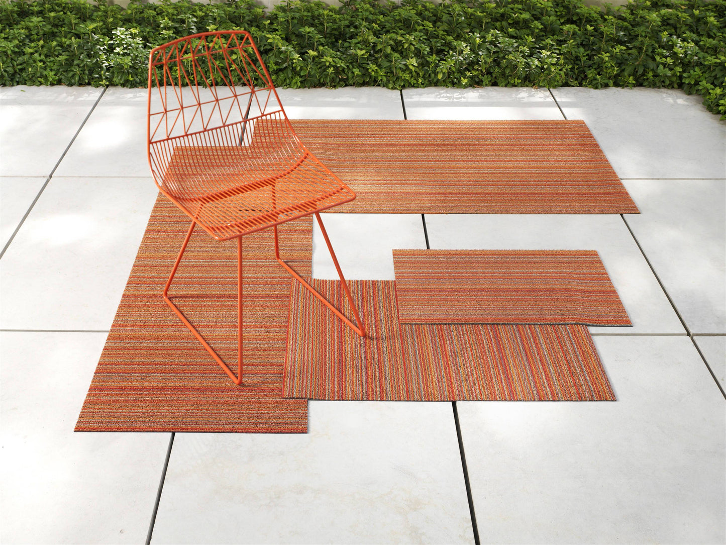 Chilewich, Skinny Stripe Indoor/Outdoor Shag Utility Mats, - Placewares