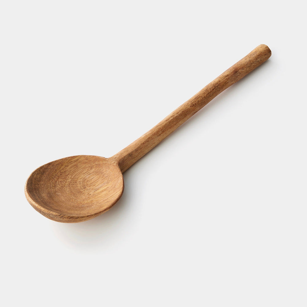 Fog Linen, Hand Carved Wood Round Spoons, Large- Placewares
