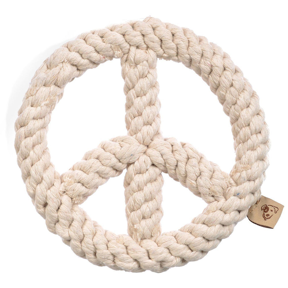 Jax & Bones, Peace Sign Rope Dog Toy, - Placewares