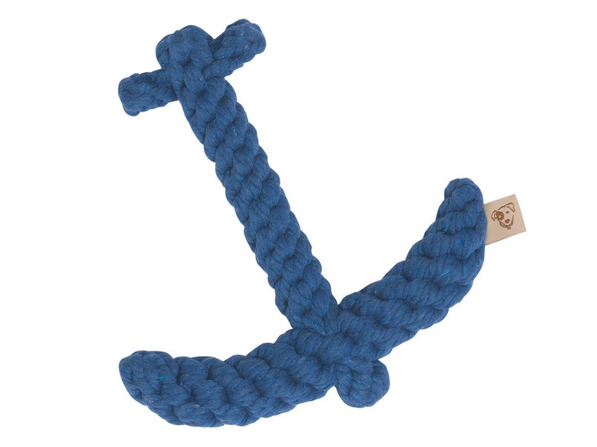 Jax & Bones, Anchor Dog Rope Toy, Blue- Placewares