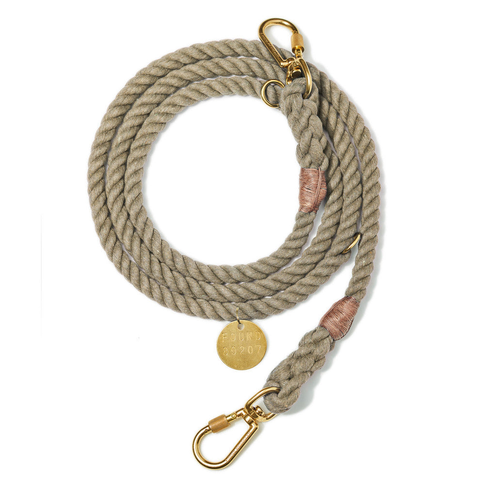 Found My Animal, Marine Grade Adjustable Pet Leash - Dark Tan, Large- Placewares